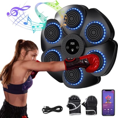 Jently boxing machine - muzikale boxmachine - 9 snelheden - volwassenen/kinderen - zwart