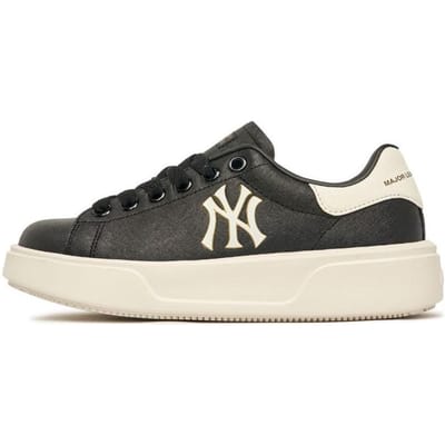 MLB Chunky Classic Yankees Confortables Polyvalentes Antidérapantes Durables Baskets Basses Baskets Unisexes Noir Blanc 3ASXCCS3N-50BKS 38 white