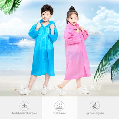 Imperméable pour enfants Épaissi Imperméable Filles Garçon Manteau de pluie Enfants Transparent Clair à Capuche Imperméables Vêtement de pluie Costume