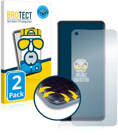 BROTECT - Screenprotector voor Oppo A74 - Folie Beschermfolie matte volledig dekking 2 Stuks