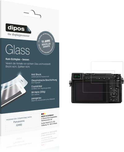 dipos – 2x Pantserfolie geschikt voor Panasonic GX80 | 9H Screenprotector