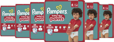 Pampers Baby-Dry Pants - maat 6 - 192 (6 x 32) luierbroekjes (13-19kg) - Stop and Protect