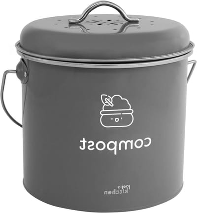 3.5L Keuken compostbak met koolstoffilters voor binnen Geurloze voedselrecyclingbus voor voedselafval