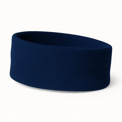 Brede Sport Hoofdband voor Heren & Dames – 75mm – Acryl – Ideaal voor Fitness, Hardlopen & Yoga - Donkerblauw