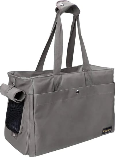 Ibiyaya Pet Tote - Hondentas - Canvas - Grijs - 49x23x31cm