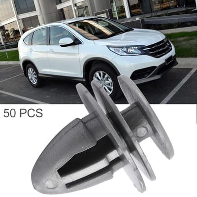 Kit de Rivets Fixations Clips Garnitures de Panneau de Porte Pare-chocs pour Honda Accord Civic CRV Del Sol 50 Pièces gray