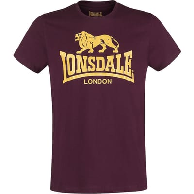 Lonsdale London Logo Heren T-shirt - rood - XL