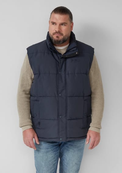 s.Oliver - male - Sportief gewatteerd vest met logodetails
