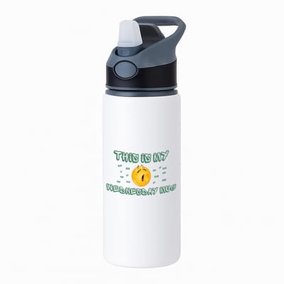 Hacebo® - This is my wednesday mug waterfles met rietje zwart - iemand die houdt van koffie - kopje koffie - woensdag koffie - koffie liefhebbers - quote - verjaardagscadeau - cadeau - kado - gift - geschenk - water fles - 650ML