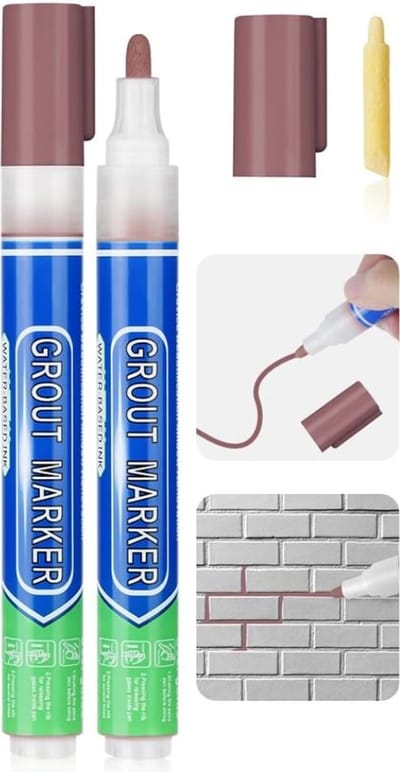Voegenstift Terracotta – Voegenmarker – Voegenpen – Voegverf Pen – Voegstift – Voegen Kleuren en Opfrissen – Tegelvoegen Reinigen – Voegkleuring – Tegelvoeg Marker – Badkamer, Keuken en Toilet