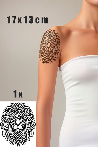 Neptattoo Leeuw - 17x13cm - 1x