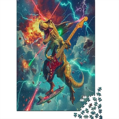 Dinosaurus Puzzel - Legpuzzel Stukjes - Ontspanning Thuis - Premium Kwaliteit Karton - 1000 Stukjes 75x50cm - Kleurrijk