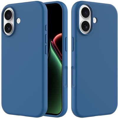 Coverup Hoesje - Geschikt voor iPhone 17 Hoesje - Coverup Liquid Colour Back Cover - Metallic Blue