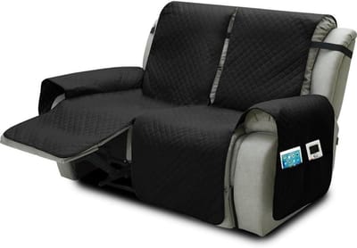 Stoelhoes - Fauteuilhoes Bankhoes - Meubels Beschermen - Waterdicht Materiaal - 2 Zits - Zwart