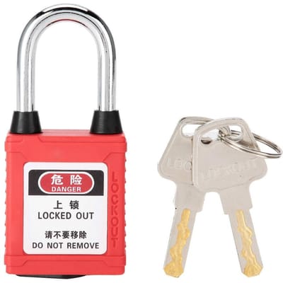 Stalen Balk Veiligheid Stofdicht Nylon Hangslot lockout Tag Out Isolatie Slot red