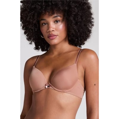 Hunkemöller Dames Lingerie Voorgevormde beugel bh Plunge - Bruin - maat A75