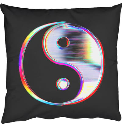 Sierkussens - Kussentjes Woonkamer - 50x50 cm - Yin-Yang - Cirkel - Regenboog