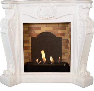 Xaralyn Bio-ethanol haard - Louis BME-W - wit natuursteen - 3 KW verwarming - haardombouw inclusief inbouwhaard - schouw