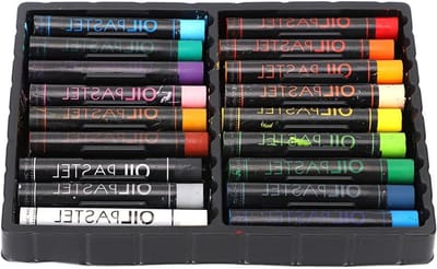 18-delige set zware kleurtekeningen krijt en olie pastels voor volwassenen en kinderen, kunstmaterialen voor creatieve binnenactiviteiten