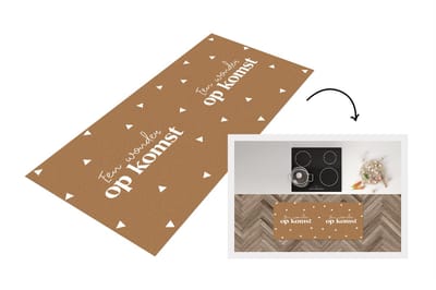 Keukenloper - Loper keuken - Zwangerschap aankondiging - Quotes - Baby - Spreuken - Een wonder op komst - 120x50 cm - Keukenloper vinyl
