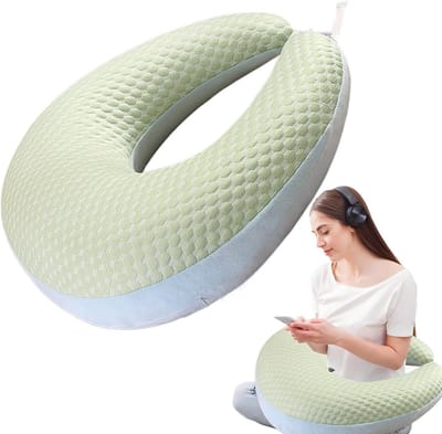 Leeskussen - Bedkussen Kniekussen - Ontspanning Thuis - Afneembare Wasbare Hoes - 60 x 58 cm - Groen