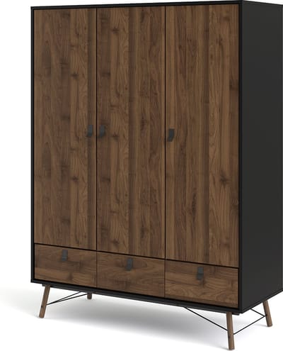 Giga Living Kledingkast Ry - Zwart - 150x60x200cm