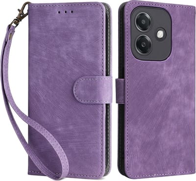 Coverup Hoesje - Geschikt voor OPPO A40 / A40m / A60 5G Hoesje - Coverup Book Case met Koord - Paars