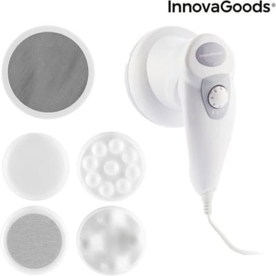 InnovaGoods® - 5 in 1 Elektrische Anti-Cellulite Massager, Massager, Inclusief 4 verwisselbare koppen ideaal om te ontspannen, spieren te verstevigen en je figuur vorm te geven.