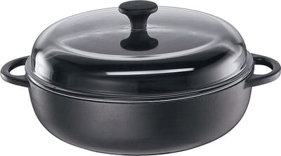 Kuchen Profi - Braadpannen gietijzer - met glasdeksel - 28cm