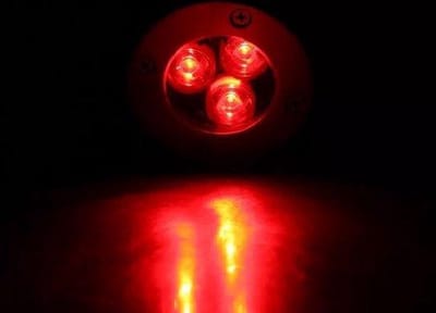 LED Grondspot  Rood - 9 Watt - Inbouw - 230 Volt