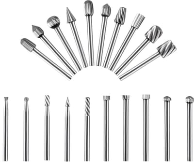 Hardmetalen Freestenset - 20 Stuks met 3 mm Schacht voor Houtbewerking en Graveren
