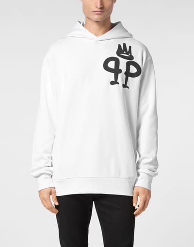 Sweatshirt Met Capuchon King Plein