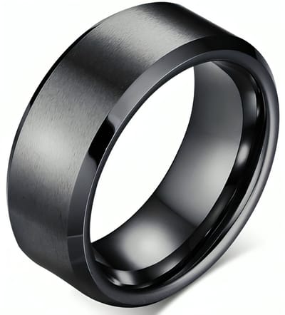 Wolfraam Ring Heren Zwart - Tungsten Ring - Zeer Zwaar - Ringen - Papa Cadeau Voor Mannen - Vaderdag