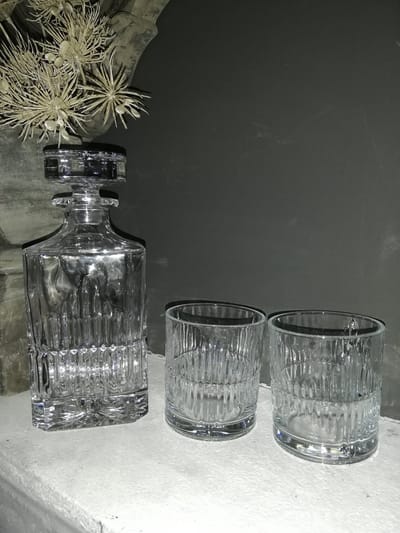 glazen set karaf met 2 glazen kado tip whiskey