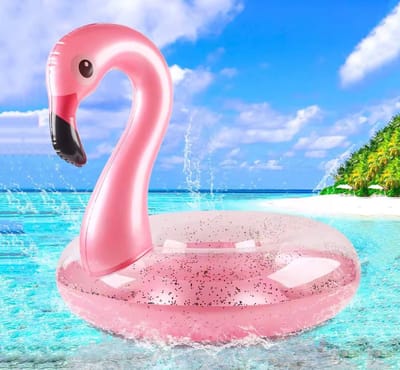 Opblaasbare Flamingo Zwemband 90 cm – Pool Float voor Zwembad & Strand (40–60 kg)