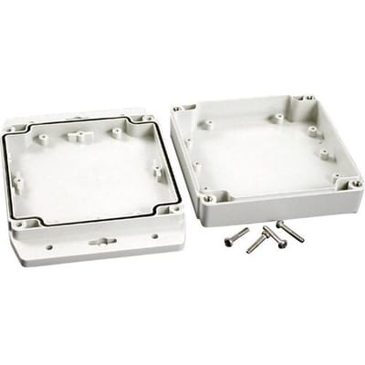 Hammond Electronics 1555N2F17GY Universele behuizing 120 x 120 x 37.2 Polycarbonaat Lichtgrijs 1 stuk(s)
