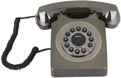 Allecto - Vaste retro-telefoons - Vintage telefoon - Duidelijke knoppen - Antiek brons - Multifunctionele spraaktelefoon - Geschikt voor thuis en k...