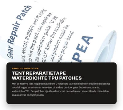 Dailygoods- Tentreparatietape Transparant - Waterdichte TPU Flex Patches - Reparatiesticker voor Tenten - Snelle Oplossing voor Gaten - Eenvoudig te Snijden en Gebruiken - Reparatietape
