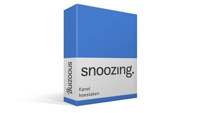 Snoozing - Flanel - Hoeslaken - Lits-jumeaux - 200x200 cm - Meermin