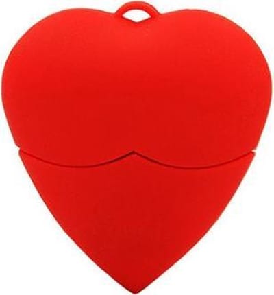 Ulticool USB stick Hart 8 GB - valentijn cadeautje voor hem & haar - Valentijnsdag - Rood