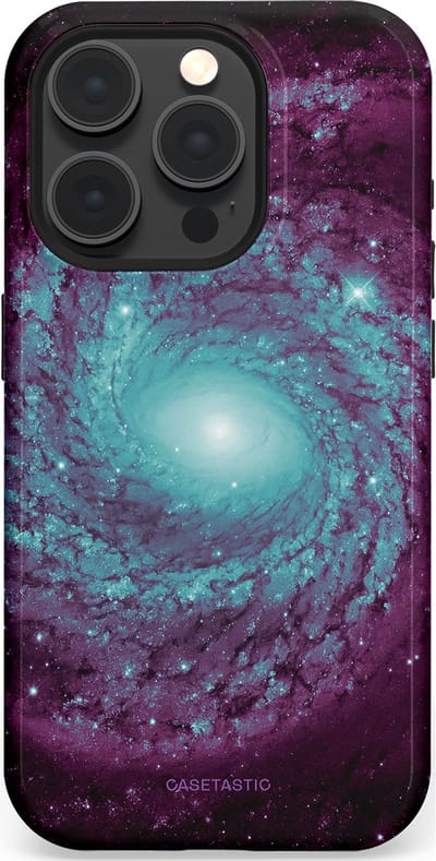 Casetastic Hoesje Geschikt voor Apple iPhone 15 Pro Magsafe - Stijlvolle Beschermende Duo-layer Case - Nebula zonnestelsel