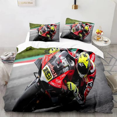 3D Print Marc Marquez 93 Beddengoed Set Dekbedovertrek Bed Set Dekbedovertrek Kussensloop Dekbedovertrek King Queen Size Jongens Volwassenen Beddengoed 70x133cm 2pcs