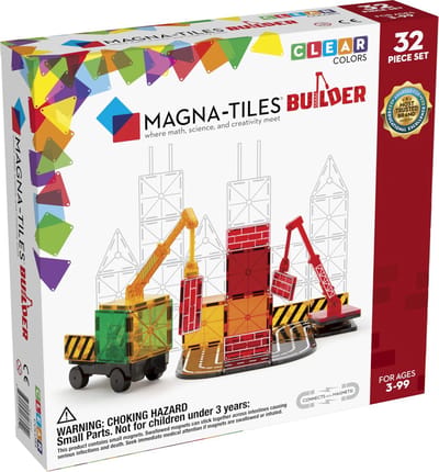 Magna-Tiles Builder 32-Piece Magnetic Building Set