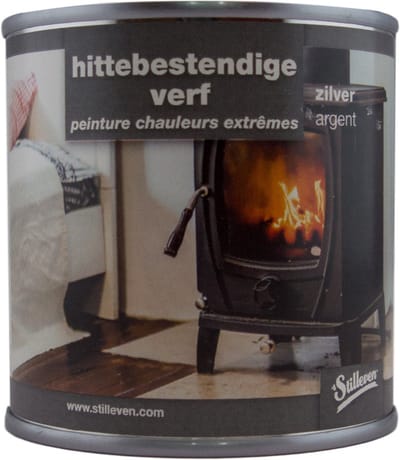 Hittebestendige verf zilver 250ml