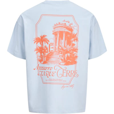 Jack & Jones T-shirt Jorcotedazur Label Back Tee Ss Cn 12296081 Cashmere Blue Mannen Maat - L