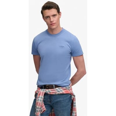 Superdry - Essential Gestapeld Logo Geborduurde T-shirt - Heren - T-shirts