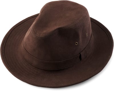 Lacuna | Echt Bruine Denim Fedora