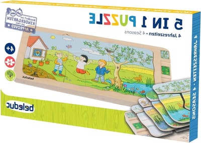 Lagenpuzzel Seizoenen - Houten Puzzel - Leren Puzzelen - Educatief Ontwerp - 36 Stukjes - Multikleur