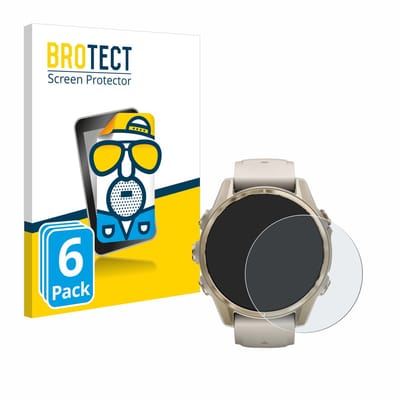 BROTECT - Screenprotector voor Garmin Fenix 8 (43 mm) - Folie Beschermfolie matte 6 Stuks