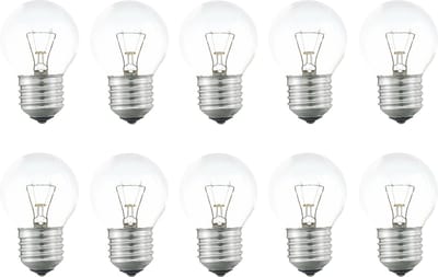 Gloeilamp | Grote fitting E27 | Kogellamp | Helder | 45mm | 15W